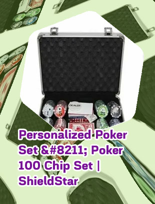Monogrammed poker set